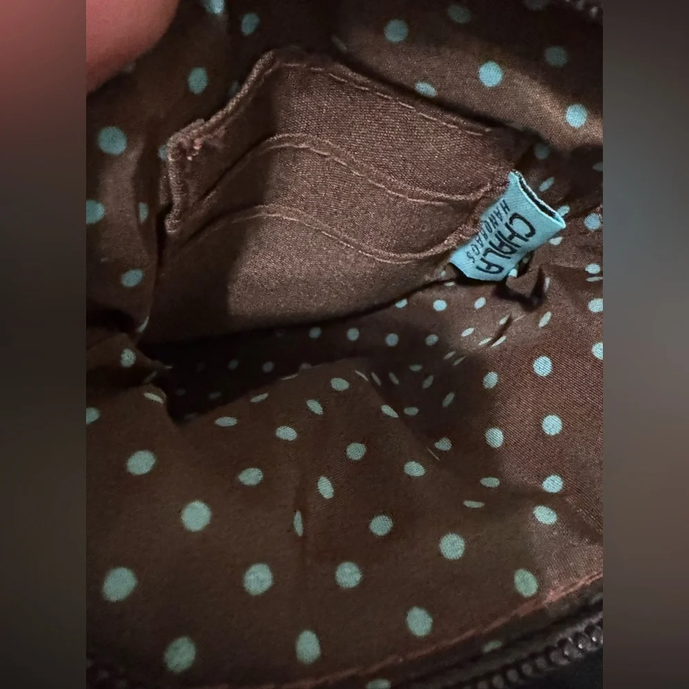 CHALA BUTTERFLY TAN  CELL PHONE CROSSBODY PURSE ADJUSTABLE STRAP - Picture 3 of 5